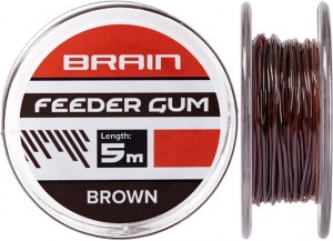 Амортизирующая резина Brain Feeder Gum 5m 0.60mm 8lb/4kg Brown