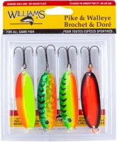 Набор блесен Williams Pike and Walleye Kit - HI VIS Colour 4-Pack - 6.7cm 14.2g (набор 4шт.)