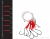Оснастка для морской рыбалки SAENGER AQUANTIC Redfish System Circle Hook 6.00m 8/0 Fluo red