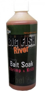 Ароматизатор DYNAMITE BAITS Big Fish River Bait Soak Shrimp & Krill, 500ml