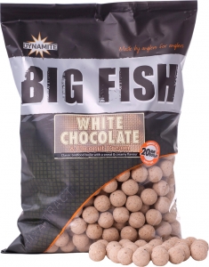 Бойли тонучі DYNAMITE BAITS Big Fish White Chocolate & Coconut Cream 20mm, 1kg