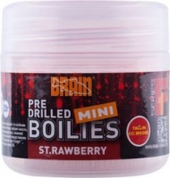 Бойлы тонущие насадочные BRAIN St.rawberry pre drilled mini boilies 10mm 20g