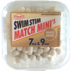 Бойлы и дамбелсы насадочные DYNAMITE BAITS Swim Stim Match Minis 7mm & 9mm White Amino