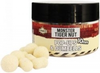 Бойлы и дамбелсы плавающие DYNAMITE BAITS Monster Tiger Nut White Fluro Pop-ups & Dumbells 10mm