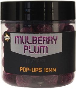 Бойлы плавающие DYNAMITE BAITS Hi-Attract Mulberry Plum - Foodbait Pop-Ups 15mm