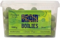 Бойлы пылящие BRAIN Green Pea Soluble 24mm, 1kg