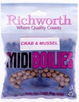 Бойлы тонущие RICHWORTH Midi Boilies Crab & Mussel 10mm, 225g
