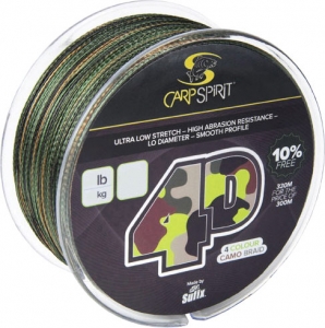 Шнур CARP SPIRIT 4-D CAMO BRAID 1000m 0.35mm 40.5lb/18.40kg