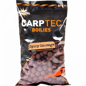 Бойли тонучі DYNAMITE BAITS CarpTec - Spicy Sausage Boilies, 1kg