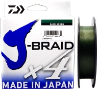 Шнур Daiwa J-Braid x4E 270m #1.2/0.15mm 15lb/6.9kg Dark Green