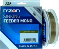 Леска Daiwa N'Zon Sinking Feeder Mono 300m 0.23mm 3.92kg/8.0lb Light Matt Brown