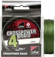 Шнур DAM Crosspower 4-Braid 300m 0.10mm 4.5kg/10lb Green