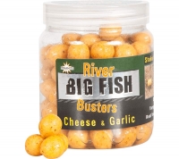Дамбелси тонучі насадочні Dynamite Baits Big Fish River Busters Hookbaits - Cheese & Garlic, 14mm