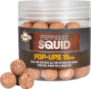 Бойли плаваючі DYNAMITE BAITS Foodbaits Pop-Ups - Peppered Squid, 15mm