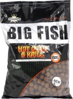 Бойлы тонущие DYNAMITE BAITS Big Fish Hot Crab & Krill Boilies - 15mm, 1kg