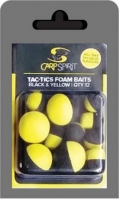 Искуственные бойлы и дамбелсы CARP SPIRIT TAC TIC FOAM BAITS /Black & Yellow