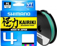 Шнур Shimano Kairiki 4 PE 300m #0.4/0.10mm 6.8kg MultiColor