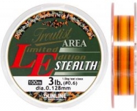 Леска SUNLINE TROUTIST AREA L.E. STEALTH 100m #0.6/0.128mm 3lb/1.5kg /Dark Green & Flash Orange