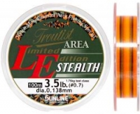 Леска SUNLINE TROUTIST AREA L.E. STEALTH 100m #0.7/0.138mm 3.5lb/1.75kg /Dark Green & Flash Orange