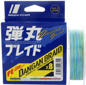 Шнур Major Craft Dangan Braid X8 150m #0.8/0.10mm 16lb/6.9kg Multicolor