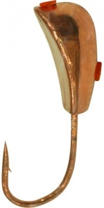 Мормышка вольфрамовая SHARK Уралка 0.64g, 4mm, гальваника, медь