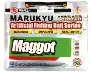 Искусственный опарыш MARUKYU Maggot NATURAL WHITE