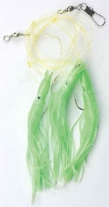Оснастка для морской рыбалки SAENGER AQUANTIC Octopus-Systeme 1.60m - 3/0 - luminus light green