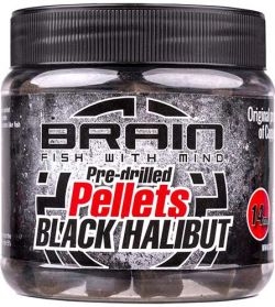 Пеллетс насадочный BRAIN Black Halibut Pre-drilled 14mm 250g