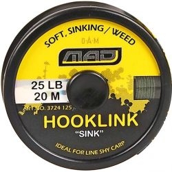 Поводковый материал DAM MAD HOOKLINK "SINK" 20m 25lb /Weed
