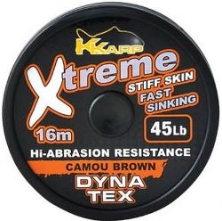 Поводковый материал TRABUCCO K-KARP DYNA-TEX XTREME STIFF SKIN 16m 45lb /Camou Brown