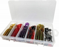 Набор силиконовых приманок Savage Gear Rib Worm Kit Mix Colors (60 шт/уп)