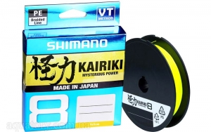 Шнур SHIMANO KAIRIKI 8 PE 150m 0.10mm 6.5kg Yellow
