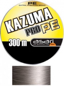 Шнур ASARI Kazuma Pro PE 300m 0.60mm 150lb/68.18kg Grey