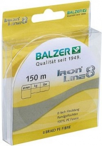 Шнур BALZER Iron Line 8 150m 0.14mm 10.7kg /Yellow