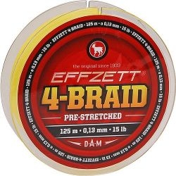 Шнур DAM EFFZETT 4-BRAID 125m 0.08mm 8lb/3.7kg /Yellow