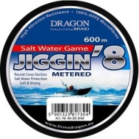 Шнур DRAGON Salt Water Game JIGGIN'8 600m 0.38mm 80lb/36.32kg /Multicolor