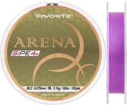 Шнур FAVORITE Arena PE 4x 100m #0.2/0.076mm 5lb/2.1kg /Purple