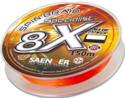 Шнур SAENGER 8X Specialist Spin Braid 150m 0.12mm 9.7kg Fluo Orange