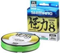 Шнур SHIMANO KAIRIKI SX8 PE 150m 0.12mm 15lb/7kg /Mantis Green