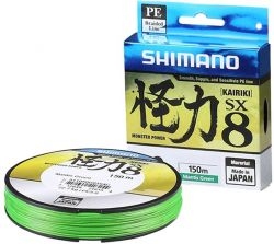 Шнур SHIMANO KAIRIKI SX8 PE 300m 0.18mm 31lb/14kg /Mantis Green