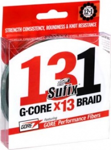 Шнур SUFIX 131 G-Core 150m #1.5/0.205mm 28lb/12.7kg /Lo-Vis Green