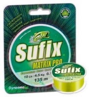 Шнур Sufix Matrix Pro 135m 0.12mm/6.7kg/15lb/Neon Chartreuse