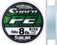 Шнур SUNLINE New Super PE 150m #0.8/0.148mm 8lb/4kg /Light Blue