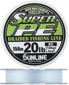 Шнур SUNLINE New Super PE 150m #2.0/0.235mm 20lb/10kg /Light Blue