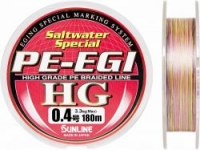 Шнур SUNLINE SALTWATER SPECIAL PE-EGI HG 180m #0.4/0.104mm 3.3kg