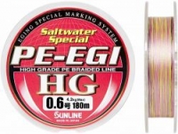 Шнур SUNLINE SALTWATER SPECIAL PE-EGI HG 180m #0.6/0.128mm 4.2kg