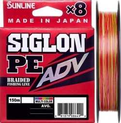 Шнур SUNLINE Siglon PE ADV х8 150m #1.7/0.223mm 20lb/9.1kg MultiColor