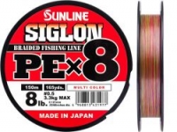 Шнур SUNLINE Siglon PE x8 150m #0.4/0.108mm 6lb/2.9kg /Multicolor
