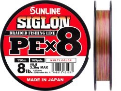 Шнур SUNLINE Siglon PE x8 150m #0.6/0.132mm 10lb/4.5kg /Multicolor