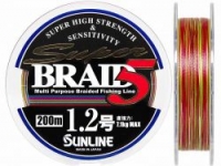 Шнур SUNLINE Super Braid 5 200m #1.2/0.185mm 7.1kg